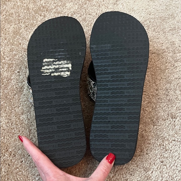 Yellow Box Bling Platform Sandals - Picture 8 of 8